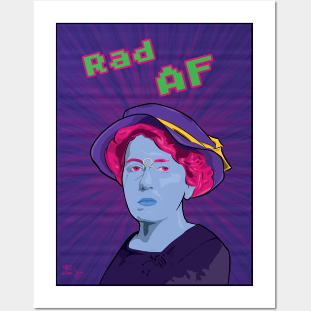Emma Goldman is Rad AF Wall Art by BeSmartFightDirty